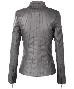 womens-grey-faux-leather-slim-fit-jacket