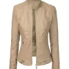 womens-khaki-faux-leather-slim-fit-jacket