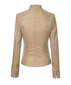 womens-khaki-faux-leather-slim-fit-jacket