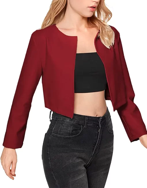 womens-open-front-burgundy-faux-leather-jacket