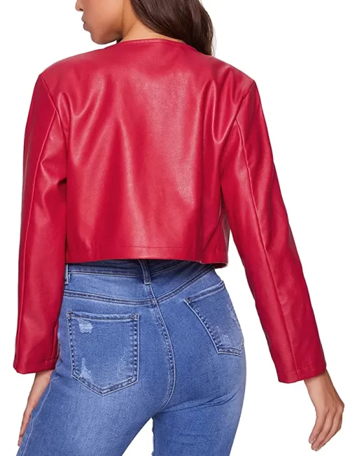 womens-open-front-red-faux-leather-jacket