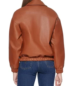 womens-oversized-brown-faux-leather-bomber-jacket