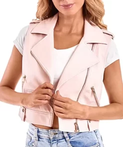 womens-pink-faux-leather-moto-vest