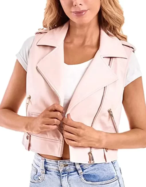 womens-pink-faux-leather-moto-vest