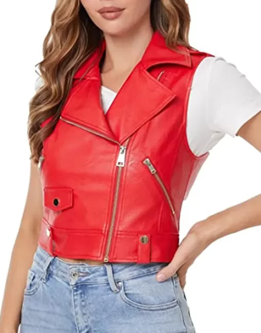 womens-red-faux-leather-moto-vest