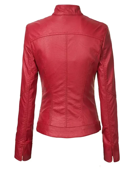 womens-red-faux-leather-slim-fit-jacket