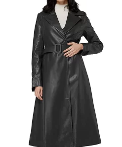 womens-single-breasted-black-faux-leather-coat