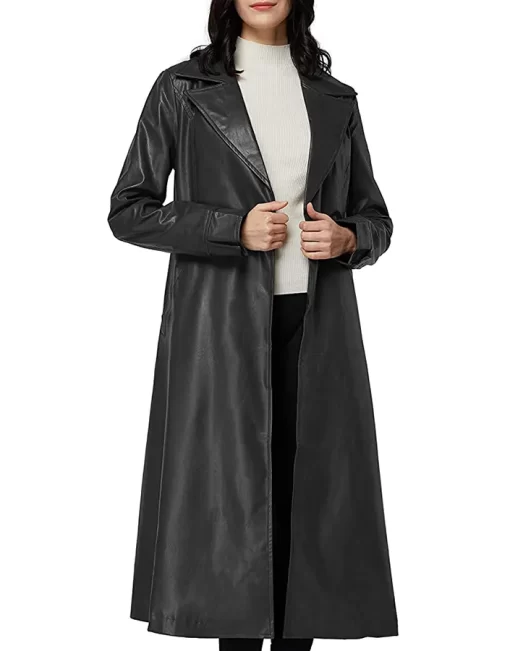 womens-single-breasted-black-faux-leather-coat