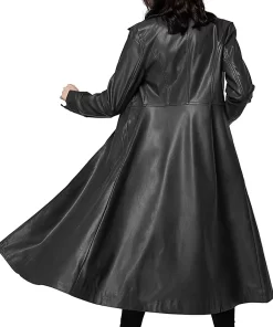 womens-single-breasted-black-faux-leather-coat