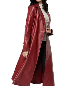 womens-single-breasted-red-faux-leather-coat