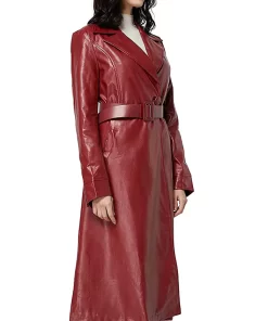 womens-single-breasted-red-faux-leather-coat