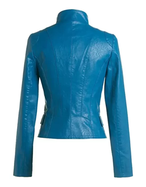 womens-stylish-blue-faux-leather-jacket