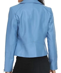 womens-vegan-blue-faux-leather-jacket