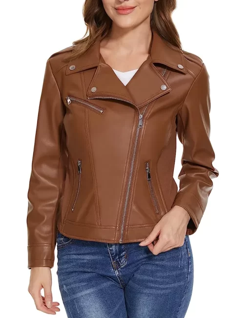 womens-vegan-dark-brown-faux-leather-jacket