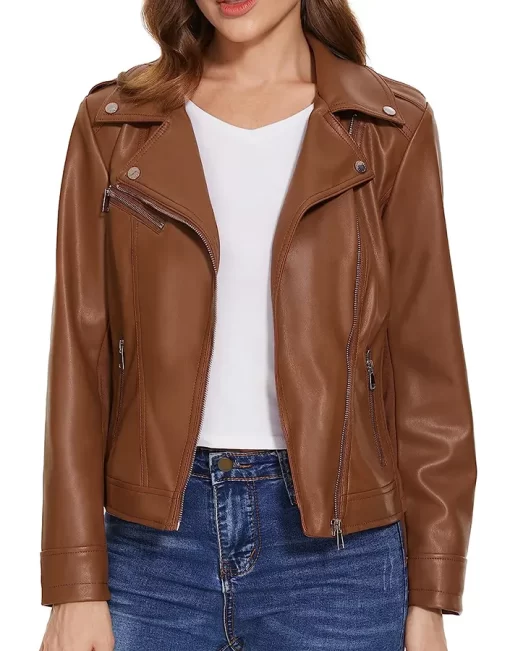 womens-vegan-dark-brown-faux-leather-jacket