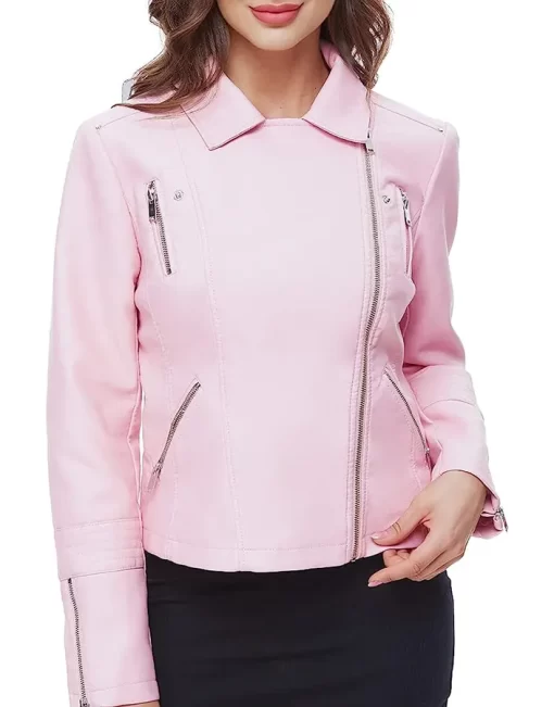 womens-vegan-pink-faux-leather-jacket