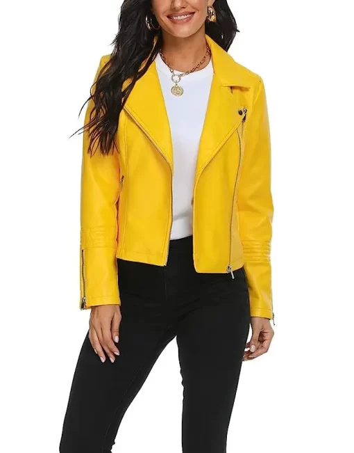 womens-vegan-yellow-faux-leather-jacket