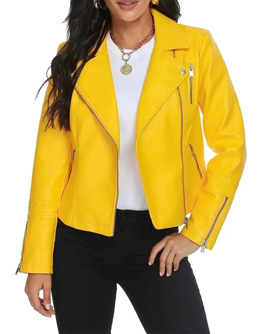 womens-vegan-yellow-faux-leather-jacket