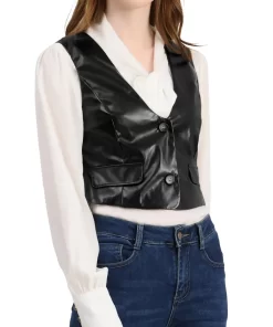 womens-versatile-racerback-black-faux-leather-vest