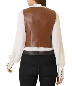 womens-versatile-racerback-brown-faux-leather-vest