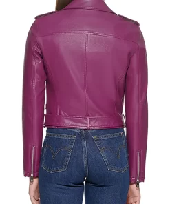 womens-purple-faux-leather-motorcycle-belted-jacket