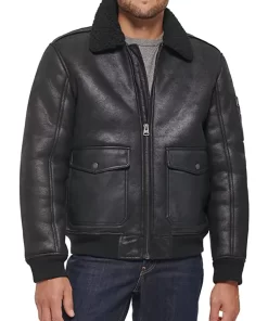 black-faux-leather-jacket-mens-with-fur-collar