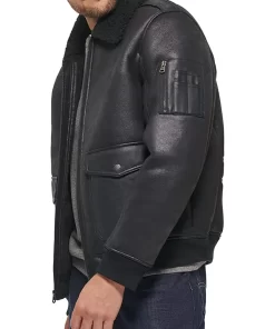 black-faux-leather-jacket-mens-with-fur-collar