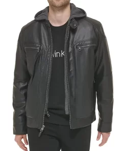 mens-black-faux-leather-moto-jacket-with-removable-hood