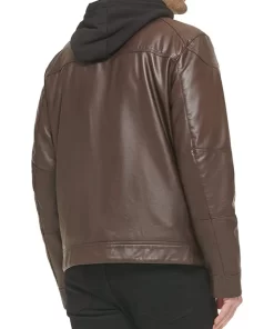 mens-brown-faux-leather-moto-jacket-with-removable-hood