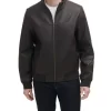mens-dark-brown-faux-leather-bomber-jacket