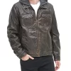 mens-dark-brown-faux-leather-hooded-jacket