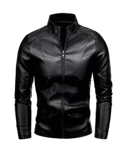 mens-rider-black-slim-fit-faux-leather-jacket