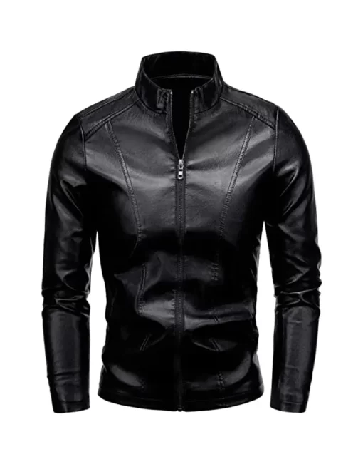 mens-rider-black-slim-fit-faux-leather-jacket