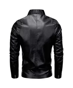 mens-rider-black-slim-fit-faux-leather-jacket