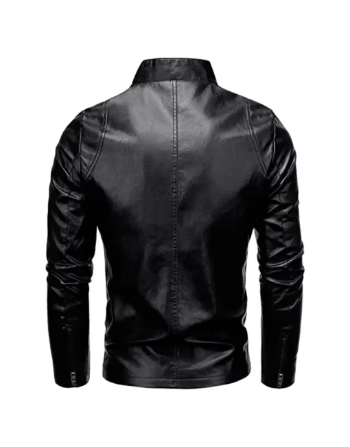 mens-rider-black-slim-fit-faux-leather-jacket