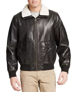 mens-sherpa-collar-dark-brown-faux-leather-bomber-jacket