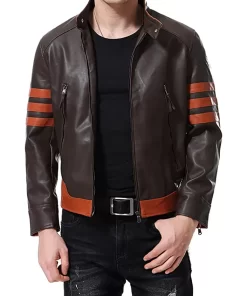 mens-slim-fit-brown-faux-leather-bomber-jacket