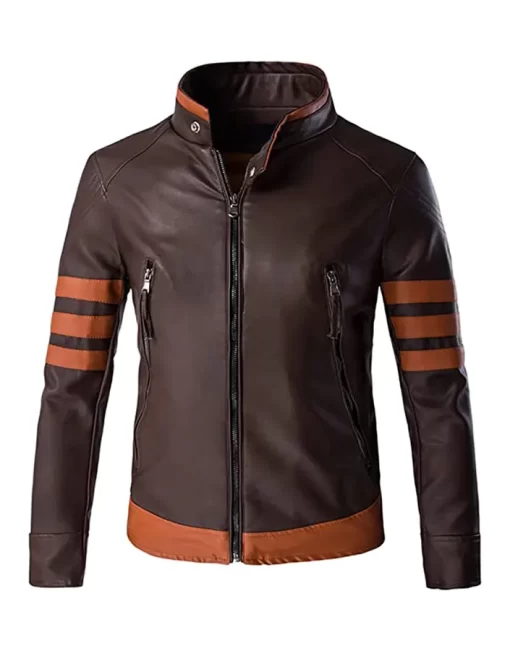 mens-slim-fit-brown-faux-leather-bomber-jacket