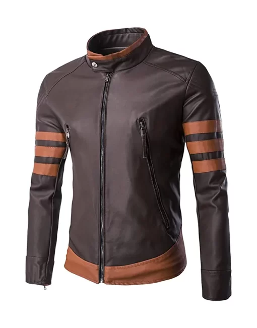 mens-slim-fit-brown-faux-leather-bomber-jacket