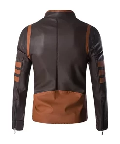 mens-slim-fit-brown-faux-leather-bomber-jacket