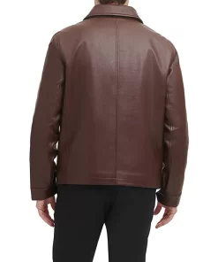 mens-zipper-pocket-brown-faux-leather-jacket