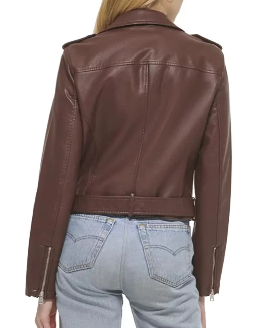 womens-belted-brown-faux-leather-motorcycle-jacket