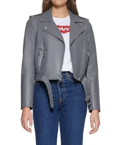 womens-belted-grey-faux-leather-motorcycle-jacket