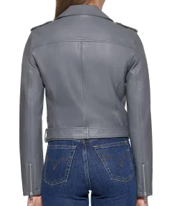 womens-belted-grey-faux-leather-motorcycle-jacket