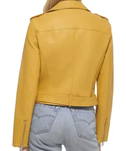 womens-belted-yellow-faux-leather-motorcycle-jacket