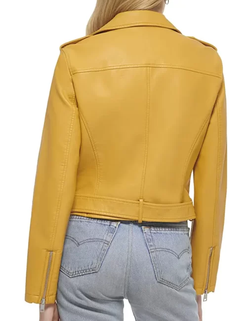 womens-belted-yellow-faux-leather-motorcycle-jacket