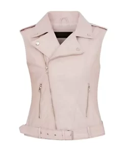 womens-biker-light-pink-faux-leather-vest