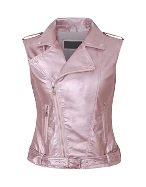 womens-biker-pink-faux-leather-vest