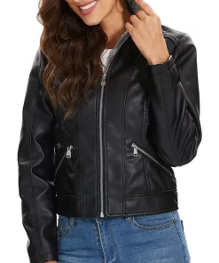 womens-black-faux-leather-hooded-motorcycle-jacket