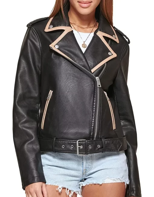 womens-black-faux-leather-motorcycle-belted-jacket